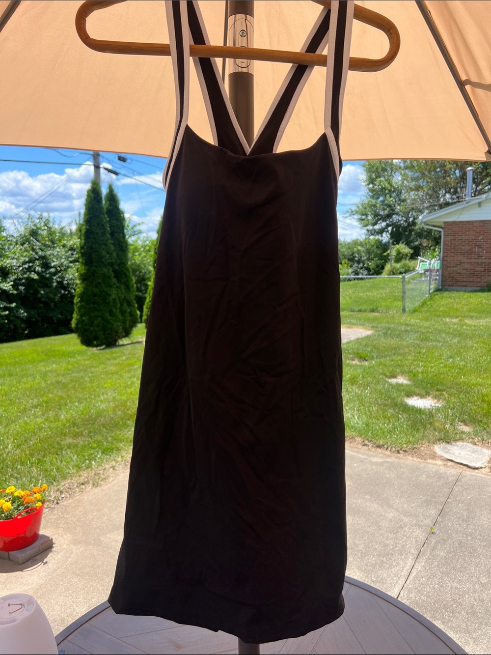 Avia Black Athletic Dress with White Contrast Straps
